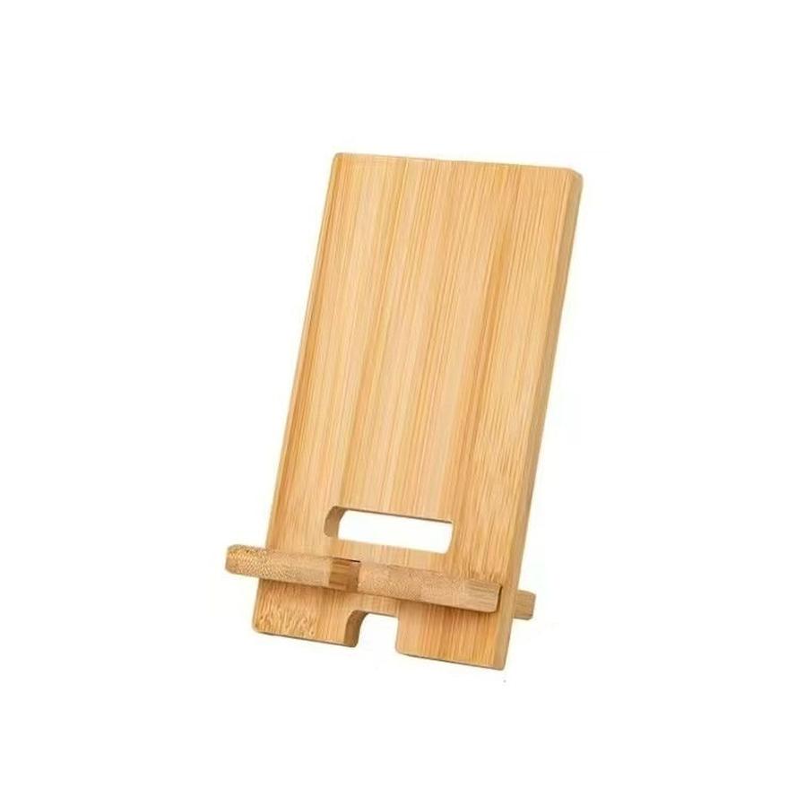 JMT-403210 Solid Wood 3-Layer Mobile Phone Holder in Retro and Light Burnt Colors