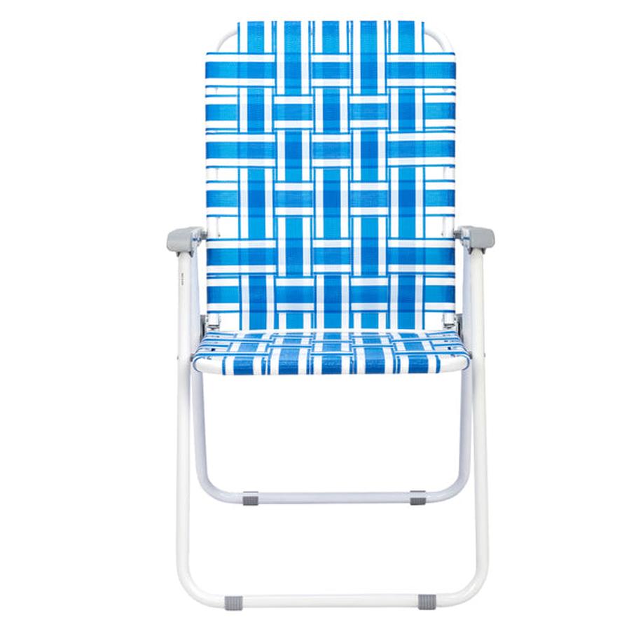 JMT-403402 Blue and White Striped Outdoor Beach Chairs - Set of 2