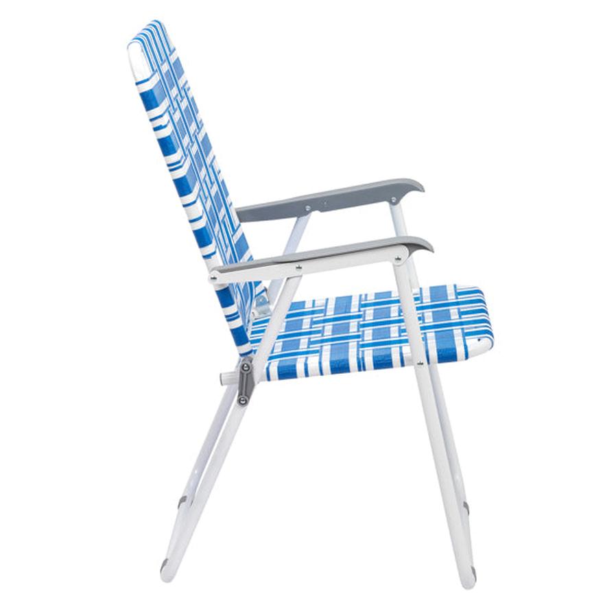 JMT-403402 Blue and White Striped Outdoor Beach Chairs - Set of 2
