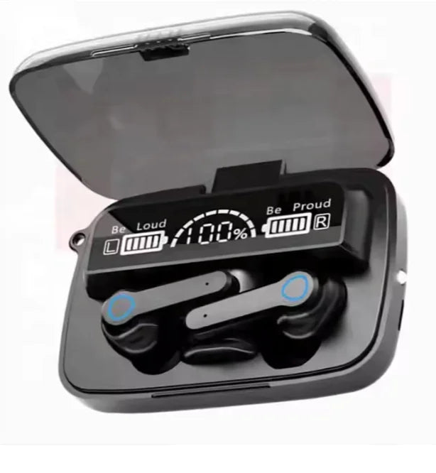 JMT-403850 M19 Gaming Earphones with LED Digital Display, Waterproof Mini Headset, and Wireless Charging Feature
