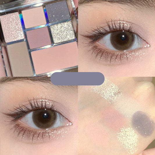 JMT-403914 Pearly Matte Eye Shadow Palette - Six Versatile Shades for Every Look
