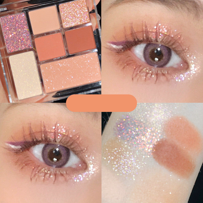 JMT-403914 Pearly Matte Eye Shadow Palette - Six Versatile Shades for Every Look