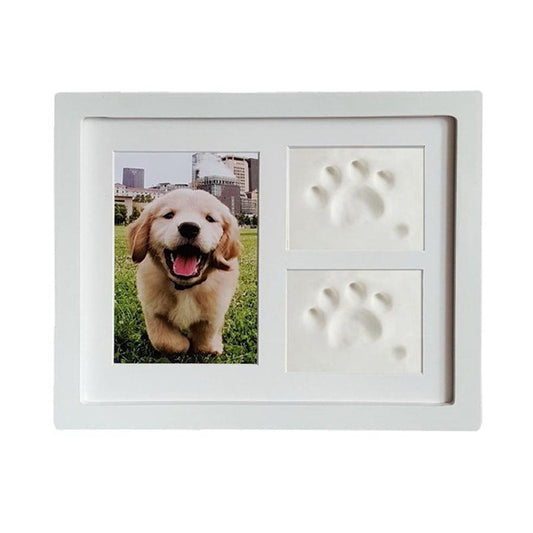 JMT-404490 Solid Wood Rectangle Three-Frame Photo Display for Pet Footprints