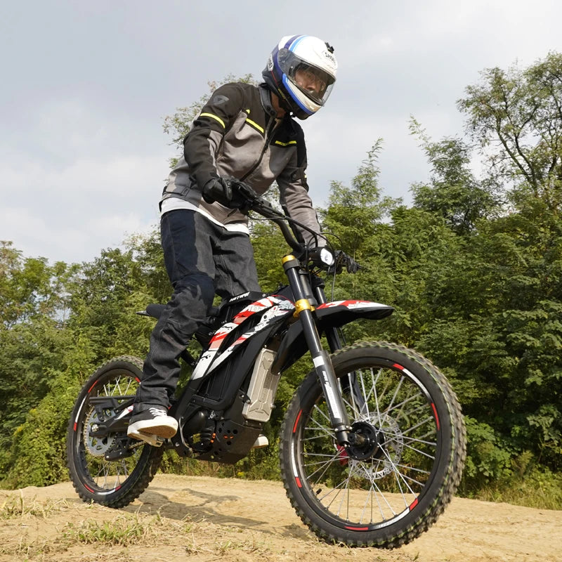 JMT-405578 6000W Electric Dirt Bike with 34Ah Lithium Battery and Aluminum Frame for Street and Off-Road Adventures , Top Speed 27.9 mph