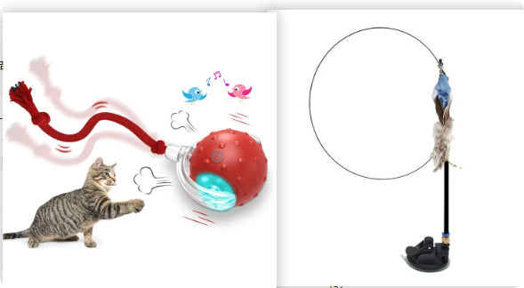 JMT-405962 Interactive Cat Toy Ball with Auto Shut-Off and Three Speed Modes