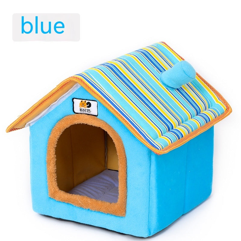 JMT-406282 Cozy Removable and Washable Winter Pet Bed for Dogs - Chimney House Style