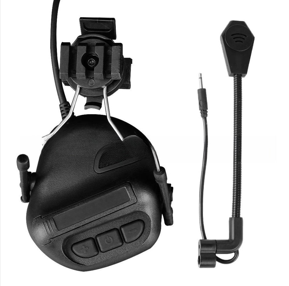 JMT-406474 Tactical Headset with Noise Reduction and Fifth Generation Chip - Helmet Style, Available in Black, Green, Sand