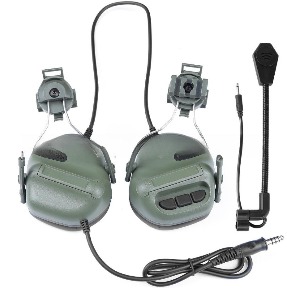 JMT-406474 Tactical Headset with Noise Reduction and Fifth Generation Chip - Helmet Style, Available in Black, Green, Sand