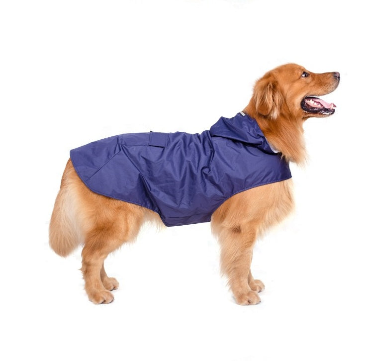 JMT-406730 Reflective Hooded Raincoat Poncho for Big Dogs - Waterproof and Durable Design