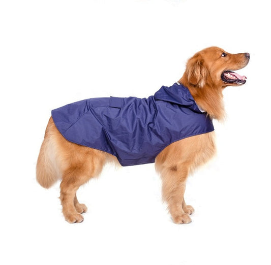 JMT-406730 Reflective Hooded Raincoat Poncho for Big Dogs - Waterproof and Durable Design