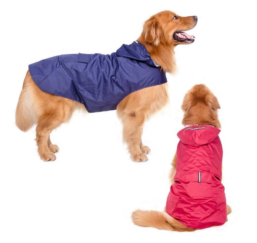 JMT-406730 Reflective Hooded Raincoat Poncho for Big Dogs - Waterproof and Durable Design