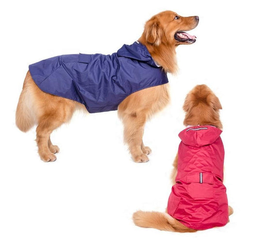 JMT-406730 Reflective Hooded Raincoat Poncho for Big Dogs - Waterproof and Durable Design