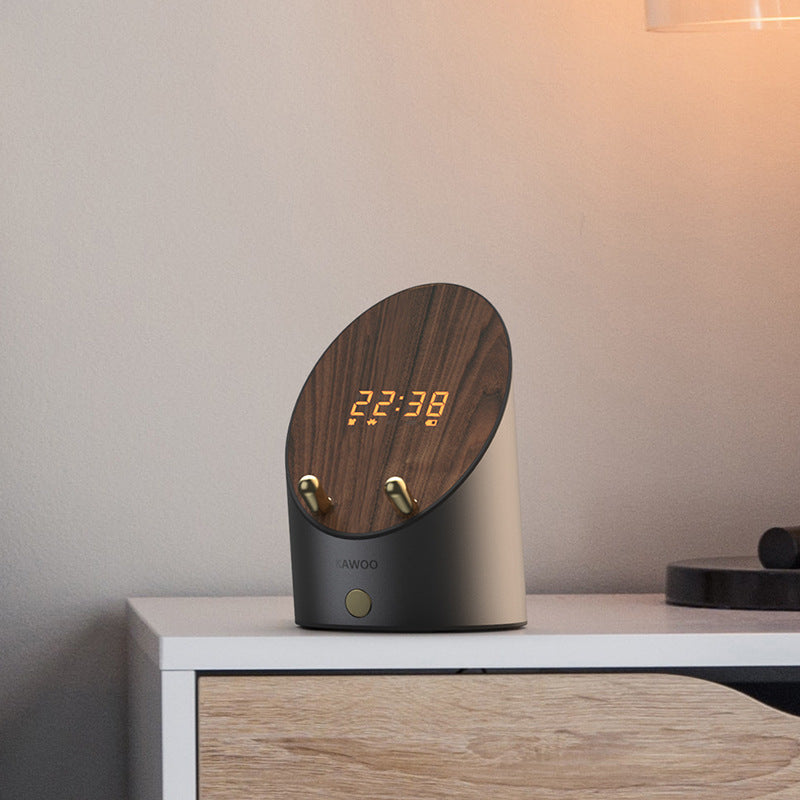 JMT-406986 Portable Bluetooth Speaker with Wireless Alarm Clock and Charging Function, 1000mAh Battery, USB Interface, Aluminum Alloy Design, 6-10 Hours Playtime