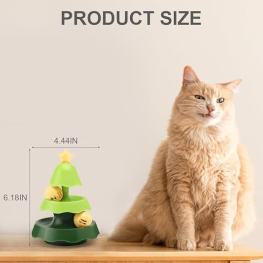 JMT-407114 Interactive Cat Toy with Catnip Balls and Two-Level Track for Mental Stimulation and Exercise