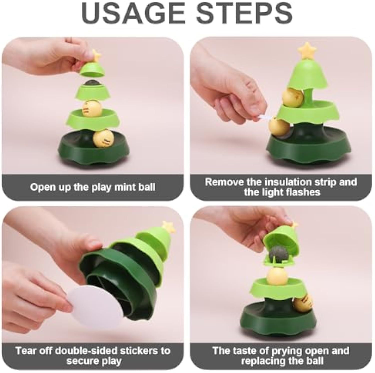 JMT-407114 Interactive Cat Toy with Catnip Balls and Two-Level Track for Mental Stimulation and Exercise