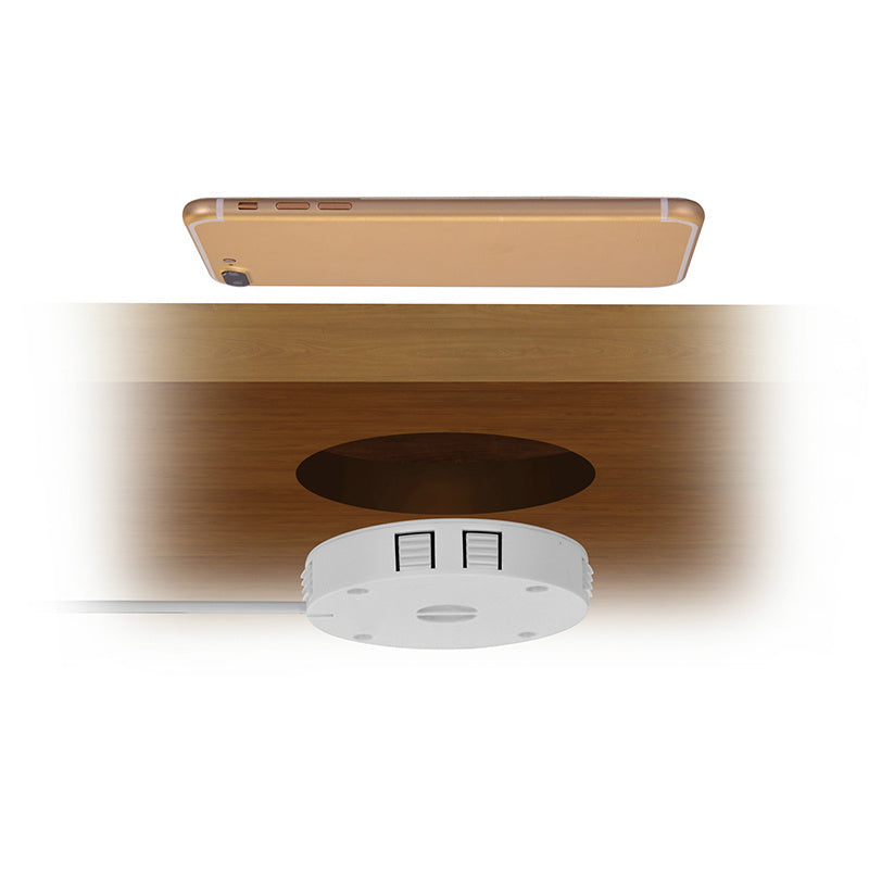 JMT-407306 Compact Qi Wireless Charger with 1m USB Cable, 5W Output, and 10mm Charging Distance