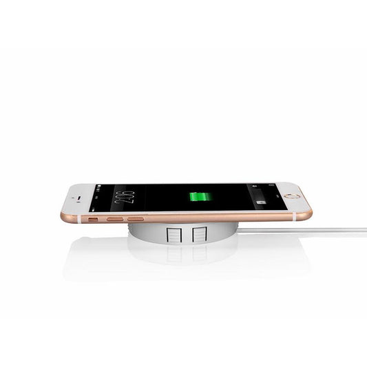 JMT-407306 Compact Qi Wireless Charger with 1m USB Cable, 5W Output, and 10mm Charging Distance