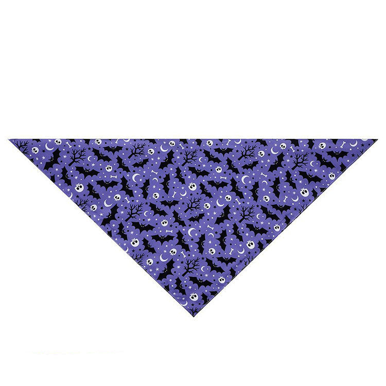 JMT-407434 Halloween Triangle Scarf for Pets - Fun and Festive Polyester Saliva Towel in Multiple Styles