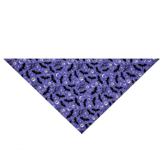 JMT-407434 Halloween Triangle Scarf for Pets - Fun and Festive Polyester Saliva Towel in Multiple Styles