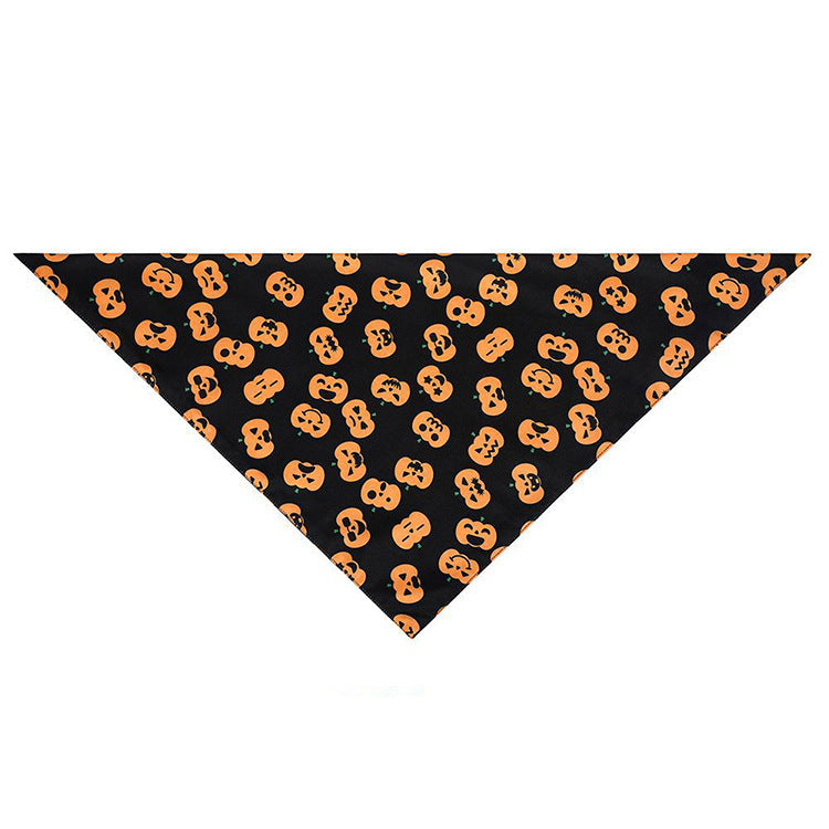 JMT-407434 Halloween Triangle Scarf for Pets - Fun and Festive Polyester Saliva Towel in Multiple Styles
