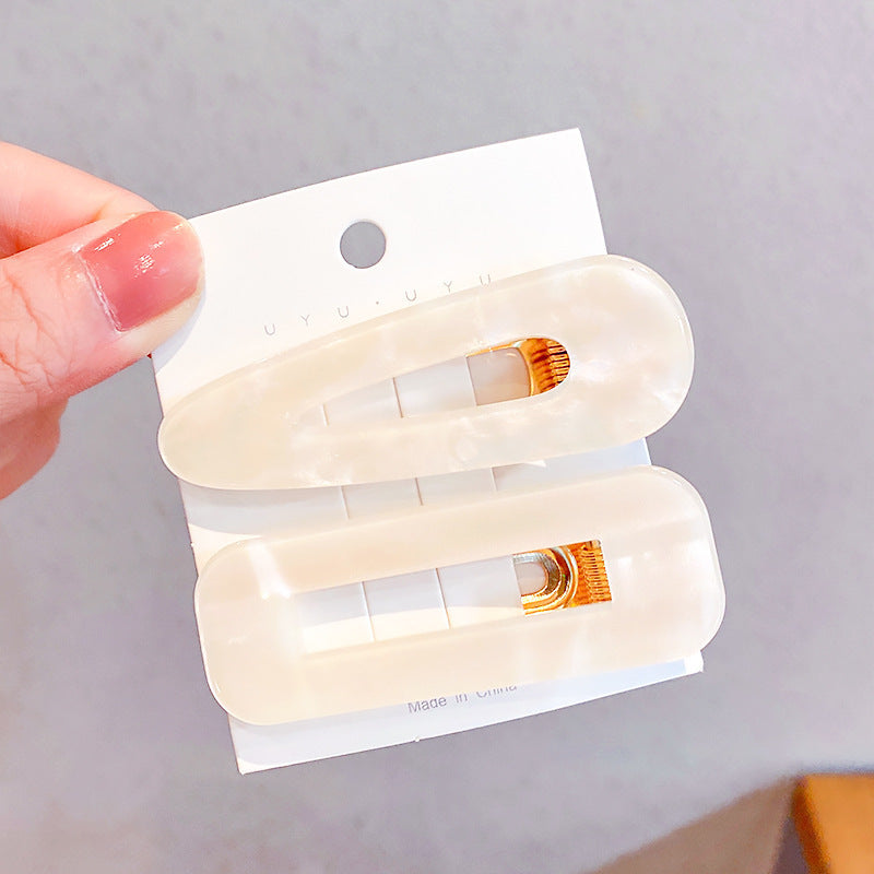 JMT-407498 Geometric Pattern Acrylic Side Clip Hairpin for Women - Multiple Color Options Available