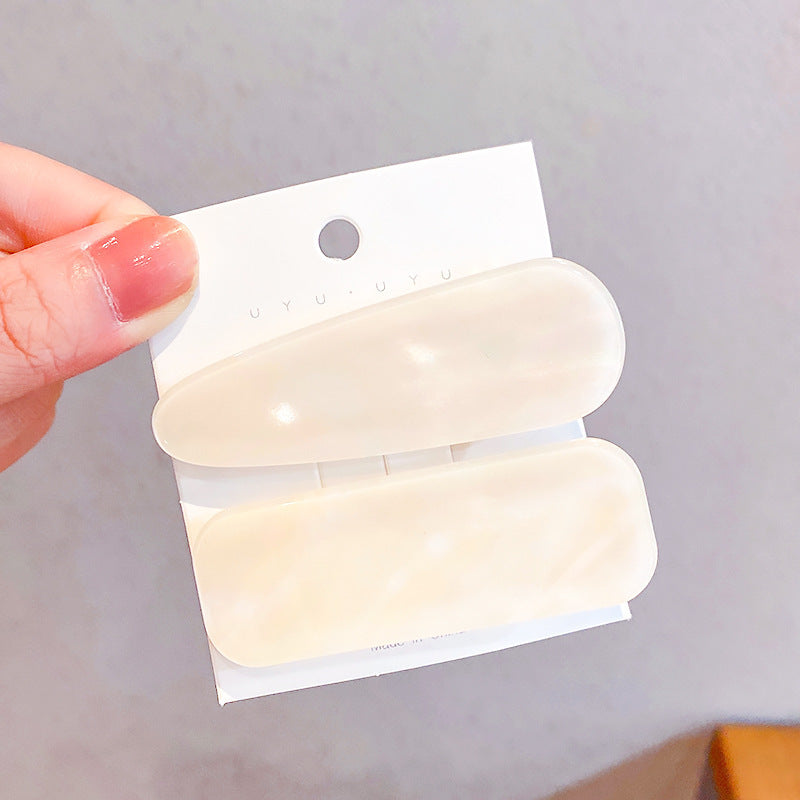 JMT-407498 Geometric Pattern Acrylic Side Clip Hairpin for Women - Multiple Color Options Available