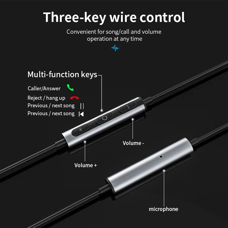 JMT-407626 Digital Type-C Wired Earbuds with Microphone and Hi-Fi Stereo Sound