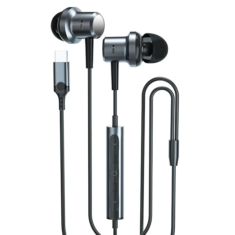 JMT-407626 Digital Type-C Wired Earbuds with Microphone and Hi-Fi Stereo Sound