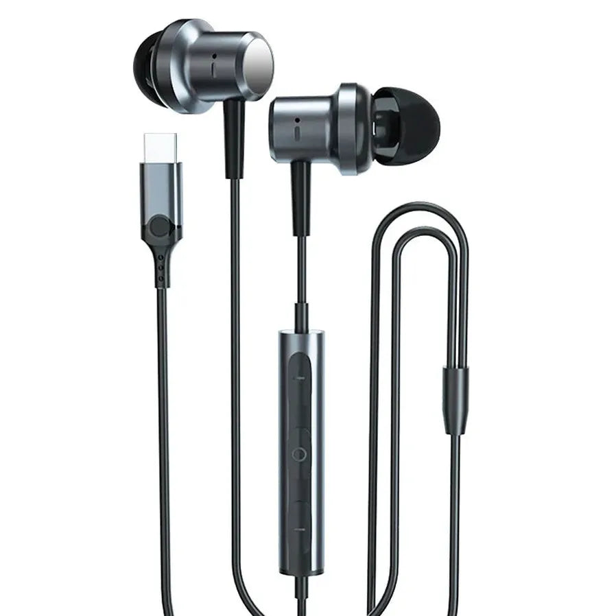 JMT-407626 Digital Type-C Wired Earbuds with Microphone and Hi-Fi Stereo Sound