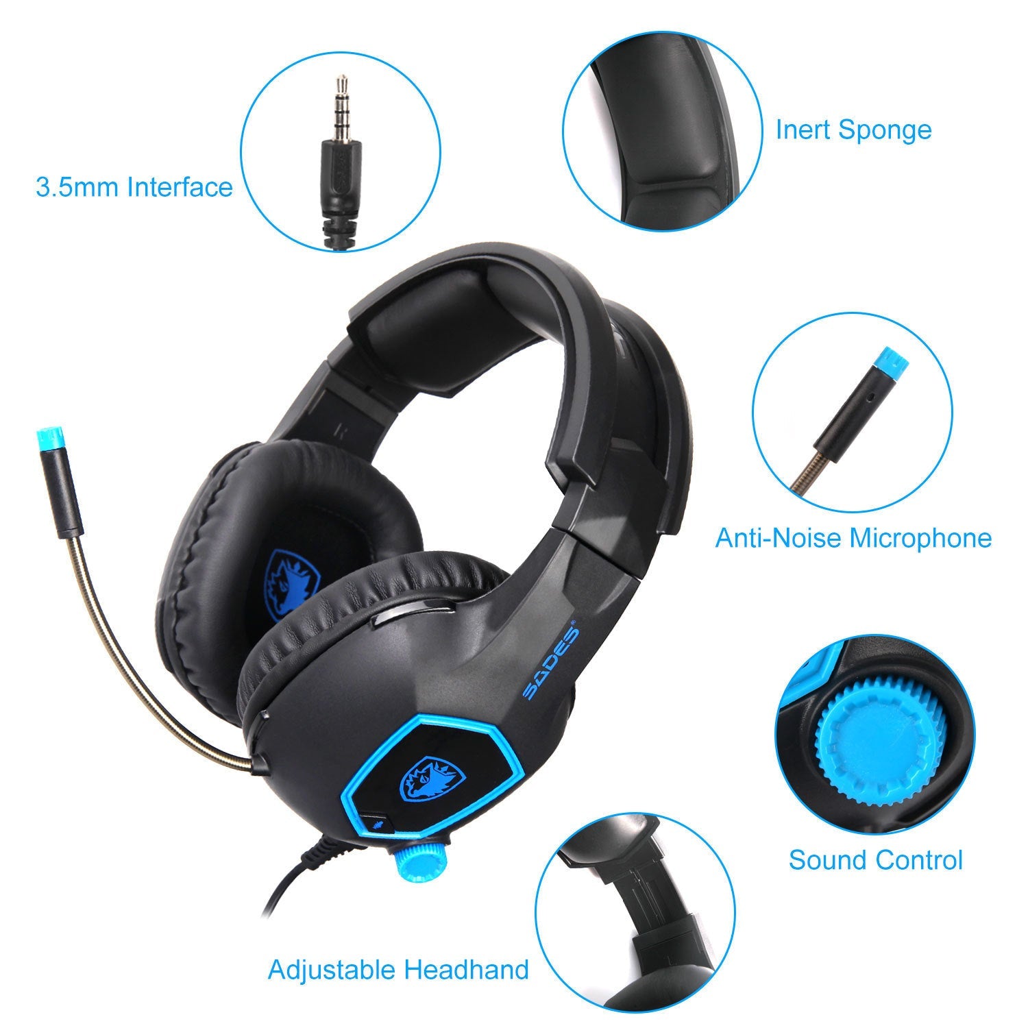 JMT-407626 Wired Gaming Headphones with Microphone - Versatile Audio for Gaming, Music, and Communication
