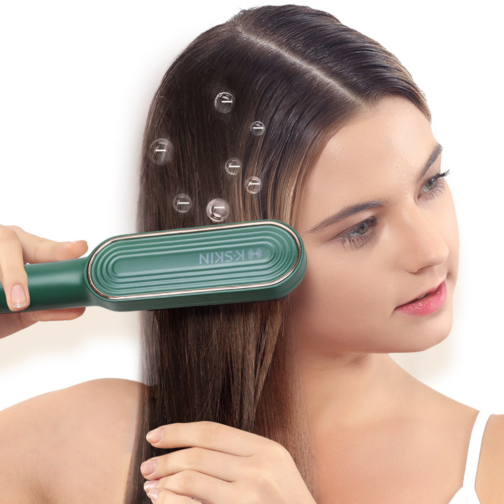 JMT-407946 K.SKIN KD380K Heated Hair Styling Brush Straightener - Fast Heating, Anti-Scald, Ceramic Technology