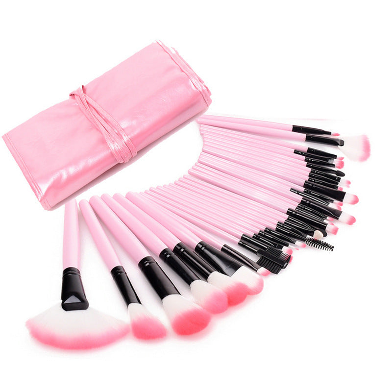 JMT-408394 Professional Makeup Brush Bag with Wooden Handle and Rayon Brushes