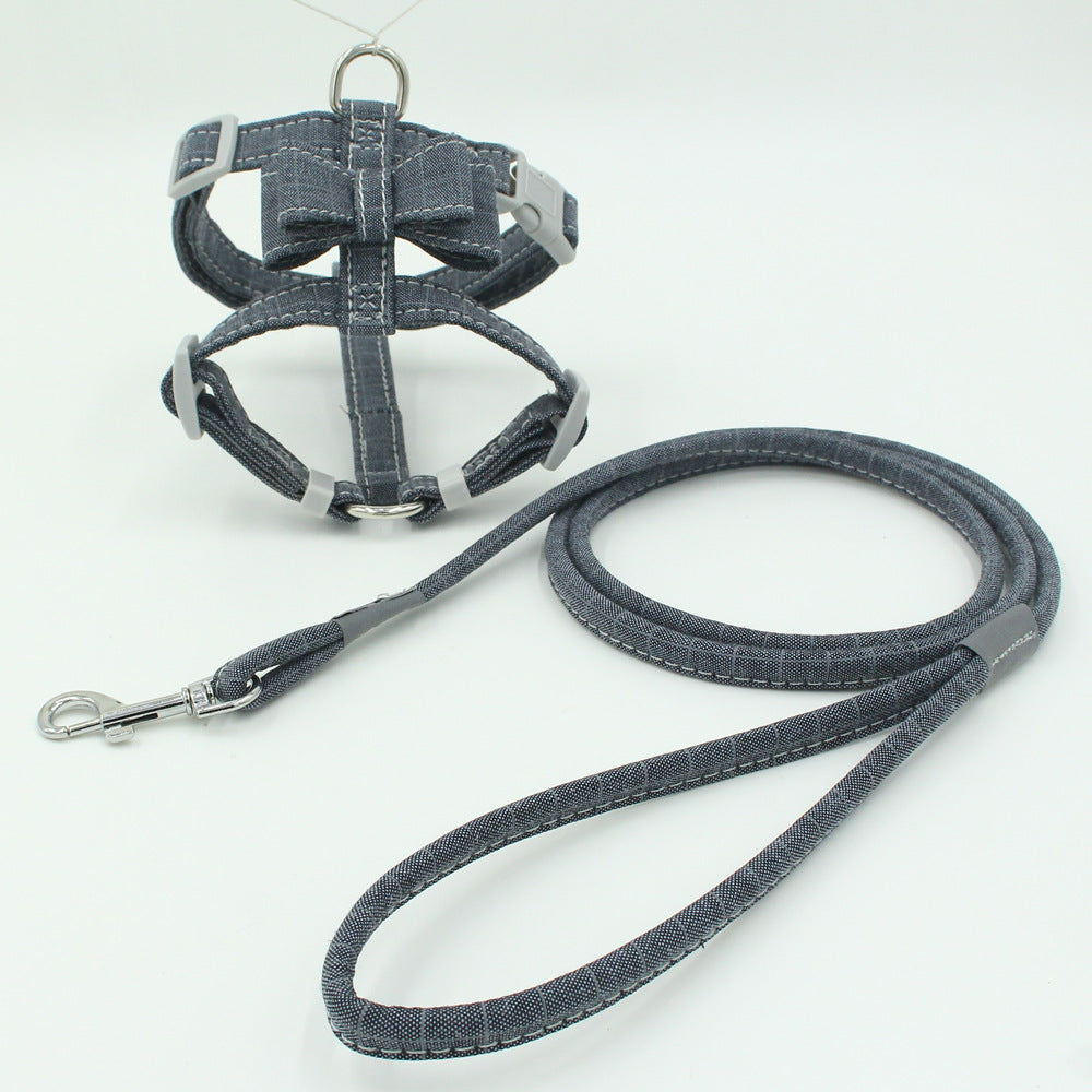 JMT-408458 Adjustable Pet Chest Strap Suit - Polyester Harness with Zinc Alloy Hardware (Sizes S & M)