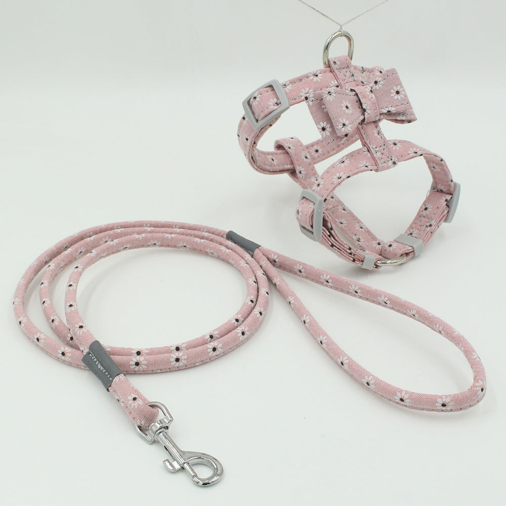 JMT-408458 Adjustable Pet Chest Strap Suit - Polyester Harness with Zinc Alloy Hardware (Sizes S & M)
