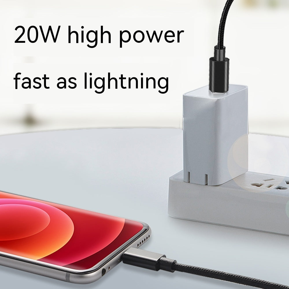 JMT-408650 Braided PD Data Cable 20W Fast Charging & Data Transmission, 1M Length, Compatible with 8PIN Devices