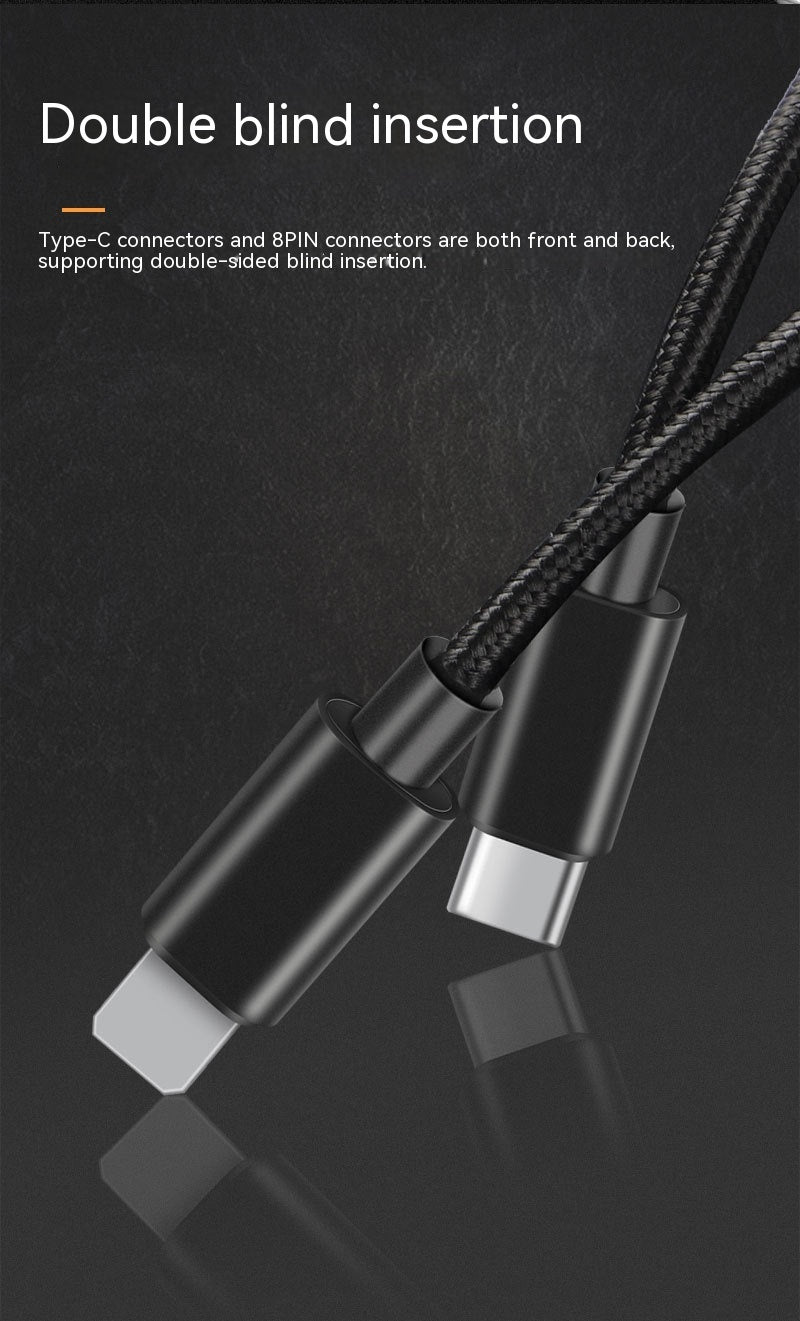 JMT-408650 Braided PD Data Cable 20W Fast Charging & Data Transmission, 1M Length, Compatible with 8PIN Devices