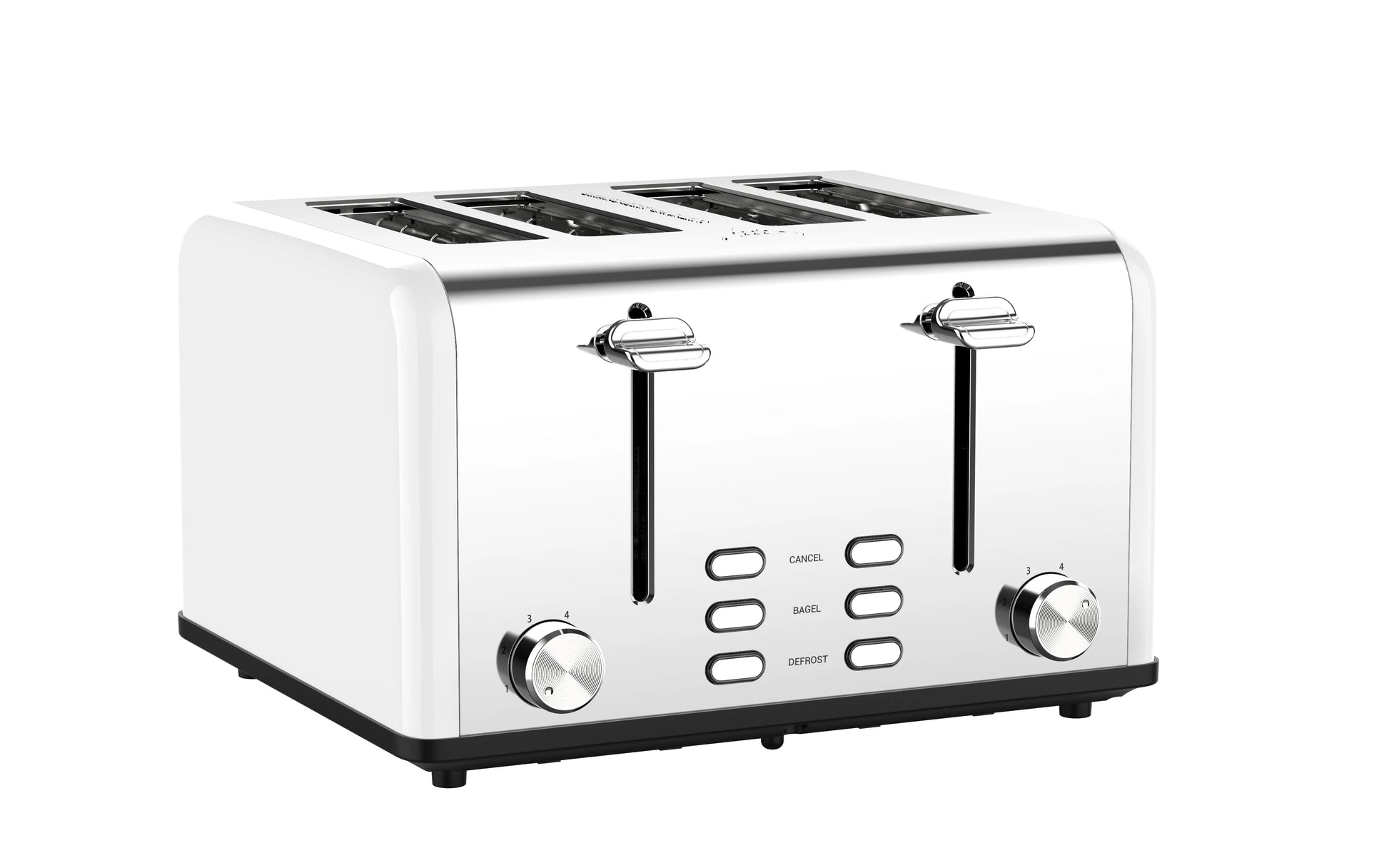 JMT-408778 Extra Wide 4-Slice Retro Toaster with Reheat, Defrost, Cancel Functions and 6 Browning Levels