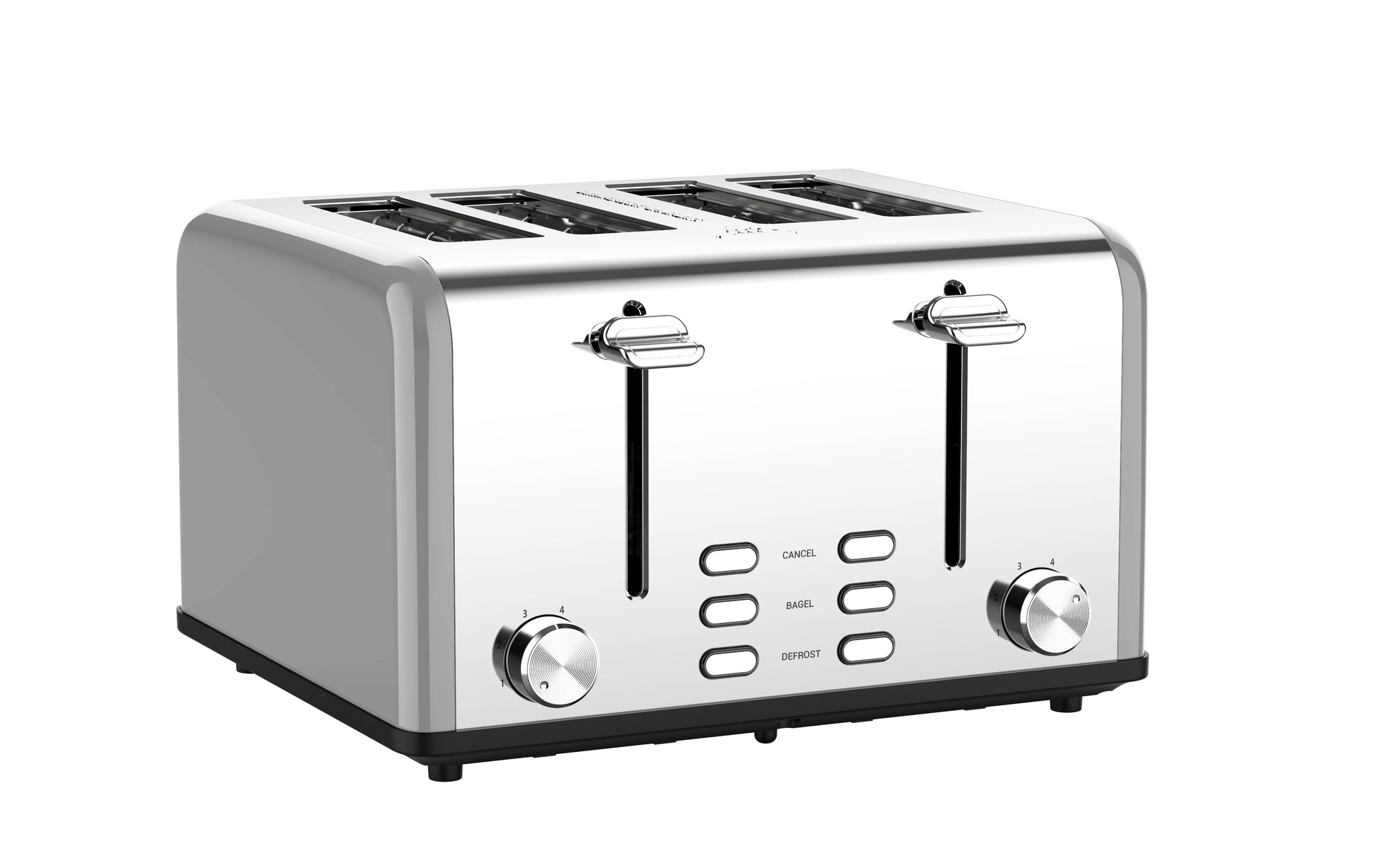 JMT-408778 Extra Wide 4-Slice Retro Toaster with Reheat, Defrost, Cancel Functions and 6 Browning Levels