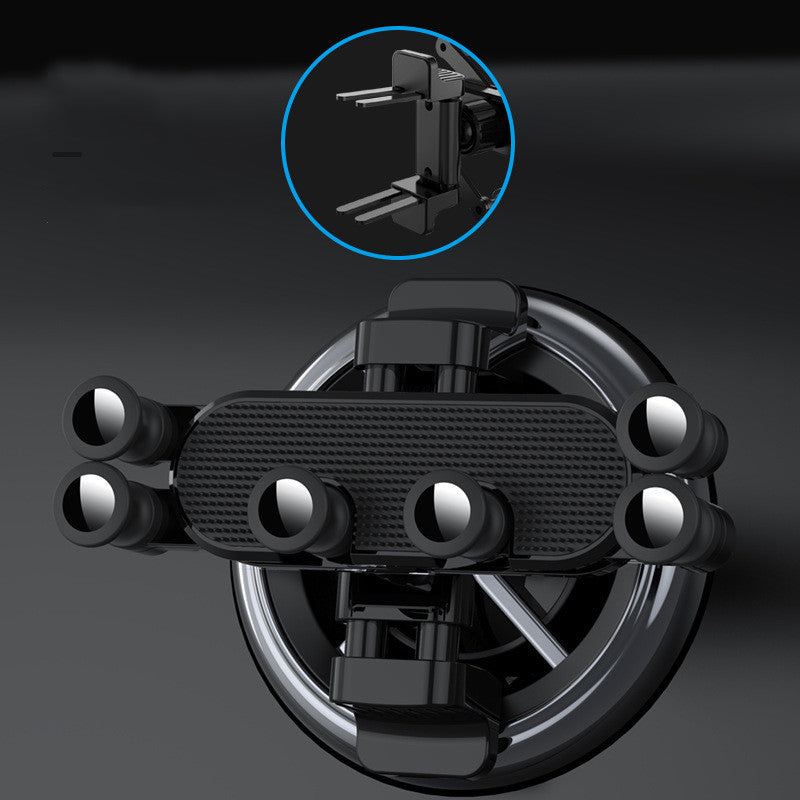 JMT-408970 Universal Gravity Phone Holder Clip for Cars - Adjustable and Foldable Design in Black and Blue