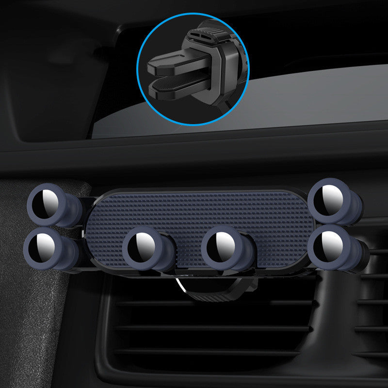 JMT-408970 Universal Gravity Phone Holder Clip for Cars - Adjustable and Foldable Design in Black and Blue
