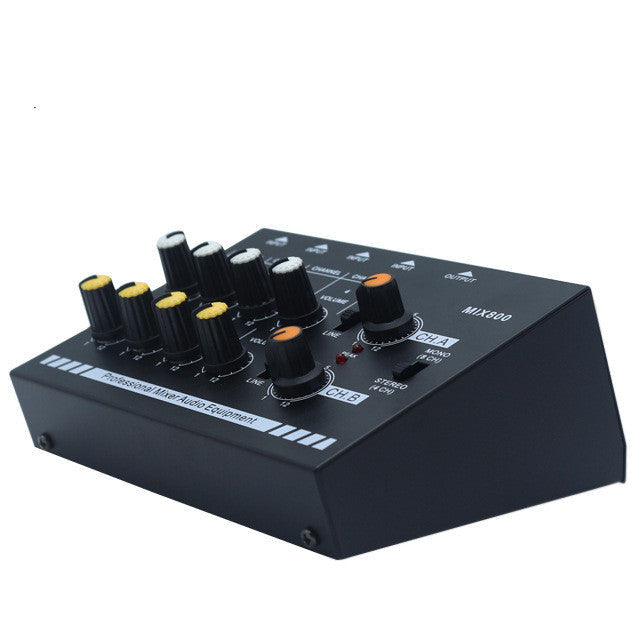JMT-409290 8-Channel Mini Stereo Audio Mixer with Custom Processing