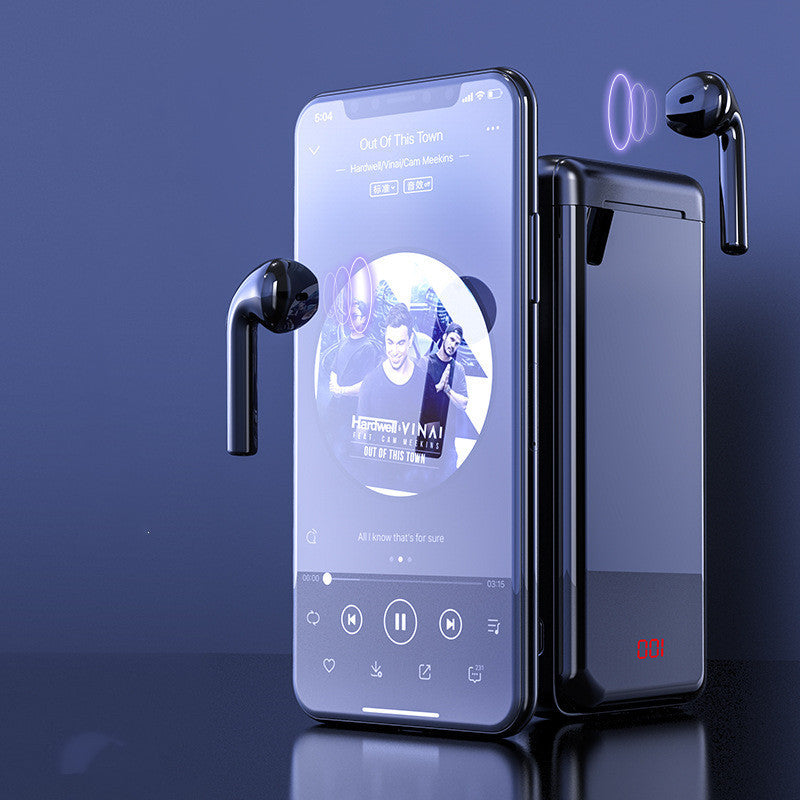 JMT-409290 Bluetooth Headset Power Bank with LCD Display, 10000mAh Lithium Ion Battery, Plastic Shell, Black/Red