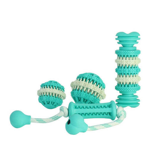 JMT-409418 Durable Dog Molar Toys - Spherical and Bone-Shaped Chew Toys for Dental Health, Various Sizes Available