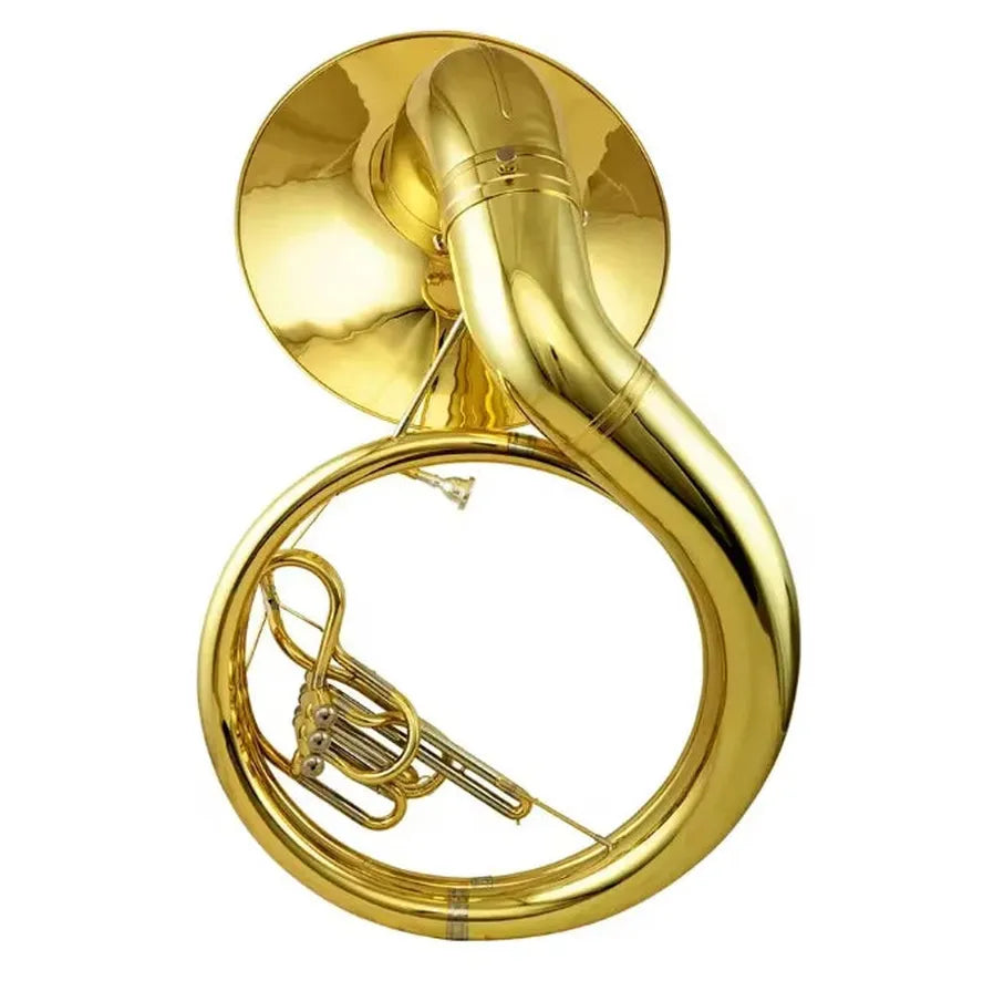 JMT-409418 Gold Lacquer Bb Sousaphone with Yellow Brass Body and Leadpipe - Model JSH-100