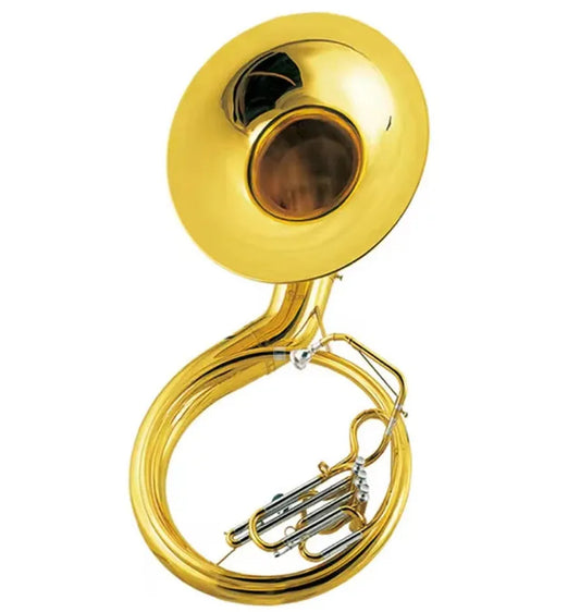 JMT-409418 Gold Lacquer Bb Sousaphone with Yellow Brass Body and Leadpipe - Model JSH-100