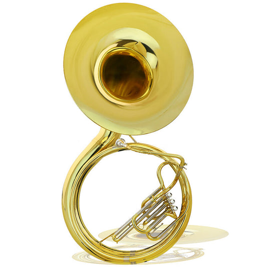 JMT-409418 Gold Lacquer Bb Sousaphone with Yellow Brass Body and Leadpipe - Model JSH-100