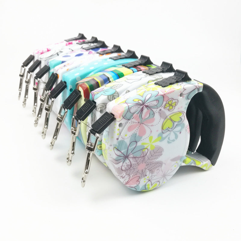 JMT-409610 Multi-Color Retractable Pet Traction Belt - 5M Long with Durable ABS Material