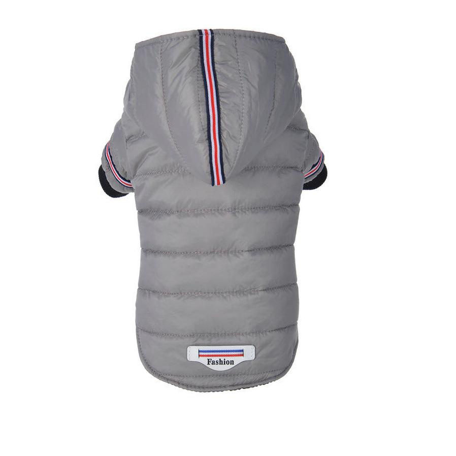 JMT-409738 Cozy Cotton-Padded Pet Clothing for Ultimate Warmth and Comfort in Red and Gray