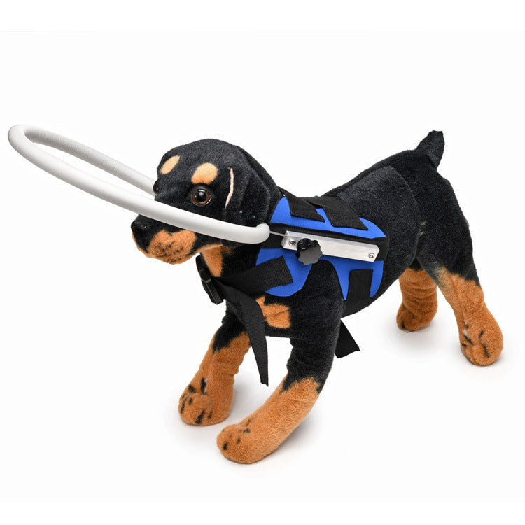 JMT-409930 Anti-Collision Ring for Blind Dogs - Adjustable Polyester Safety Harness in Blue or Red, Suitable for All Seasons, Size S & M Available