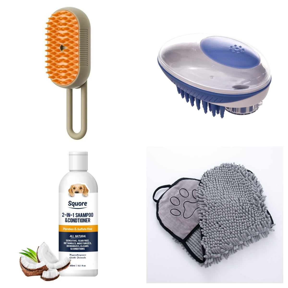 JMT-410506 3-in-1 Electric Cat and Dog Grooming Brush with Massage Function and Spray Feature